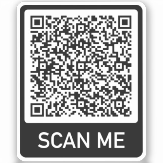 Su Pegatina personalizado de análisis de código QR (Anverso)