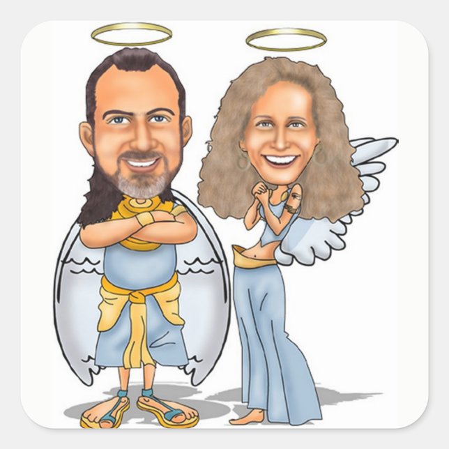 SU pegatina Y SUS ÁNGELES (Anverso)