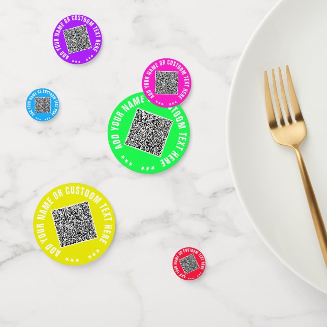 Su Personalizado de código QR Confetti de texto El (Grupo)