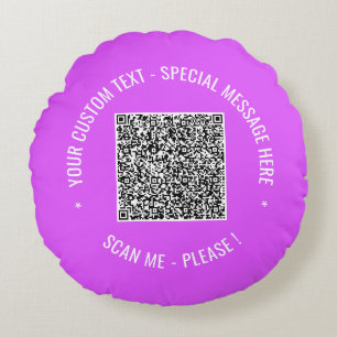 Su Personalizado de código QR  de texto Almohada r