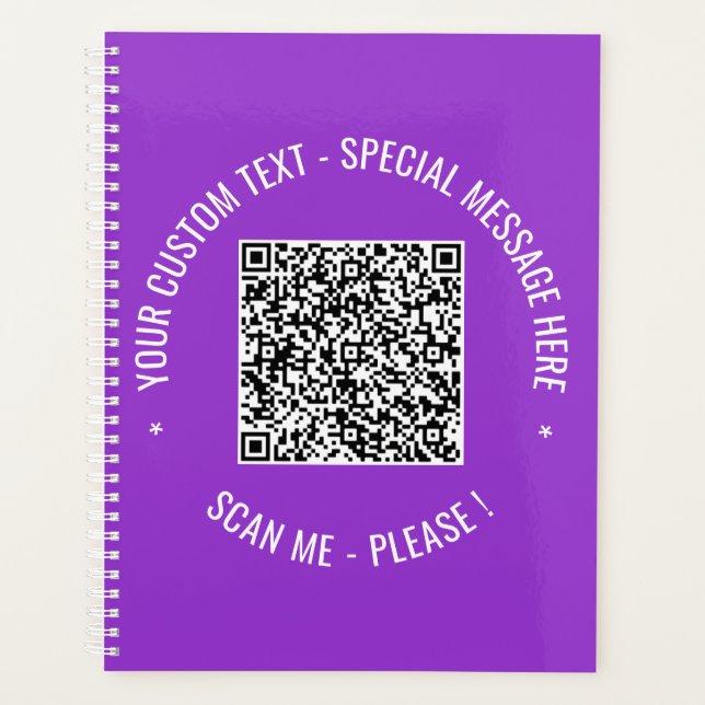 Su Personalizado de código QR Planificador de text (Anverso)