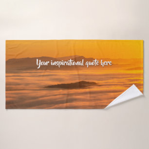 Su personalizado de texto amanecer por encima del