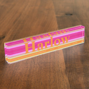 Su placa de Personalizado - Naranja rosa vibrante