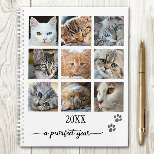 Su planificador de gatos de corte de Collage de fo