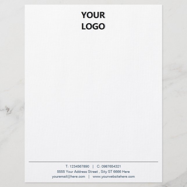 Su plantilla de membrete comercial de diseño con l (Anverso)