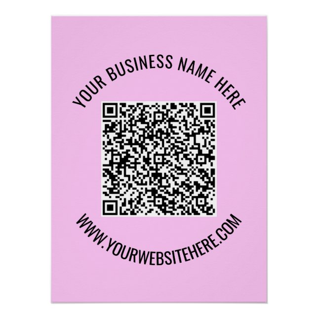 Su plantilla de Poster de código QR y texto Person (Anverso)