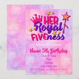 Su plantilla real de invitación de cumpleaños para