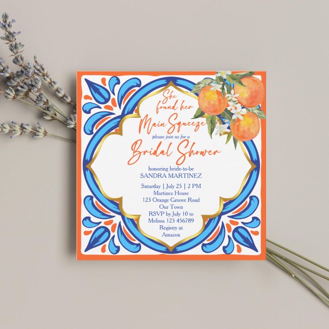 Su principal deshielo de novia naranja invitación  (Subido por el creador)