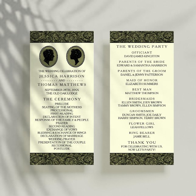 Su programa de bodas de silueta y su estilo Art De (Subido por el creador)