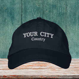 Su propia ciudad personalizado Embroidered Gorra