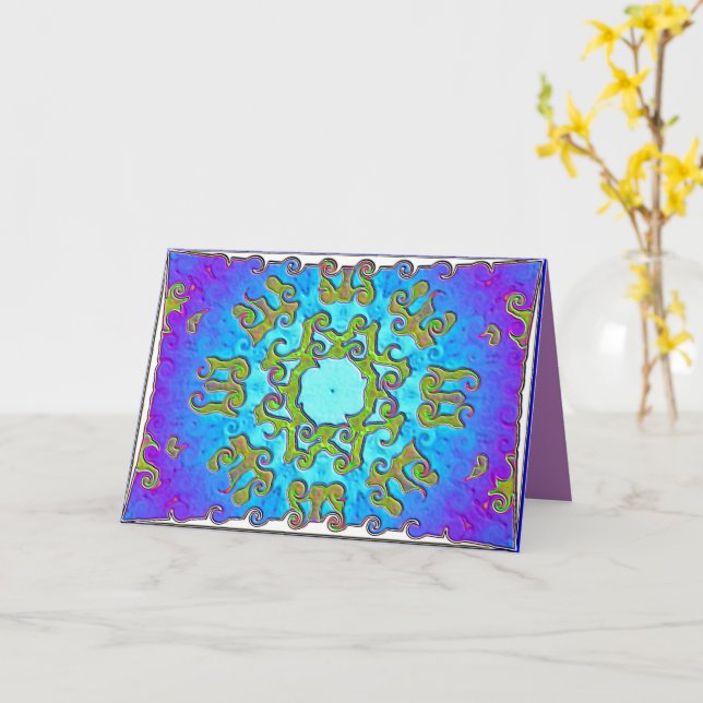 Su propia tarjeta de felicitación diseñada para do (flor amarilla)