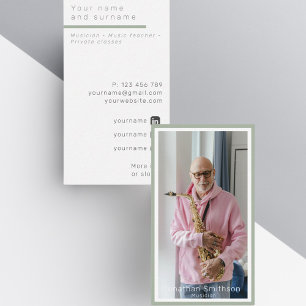 Su propia tarjeta de visita para músicos de fotogr
