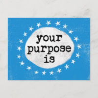 Su Propósito Es - Tarjeta Postal Azul