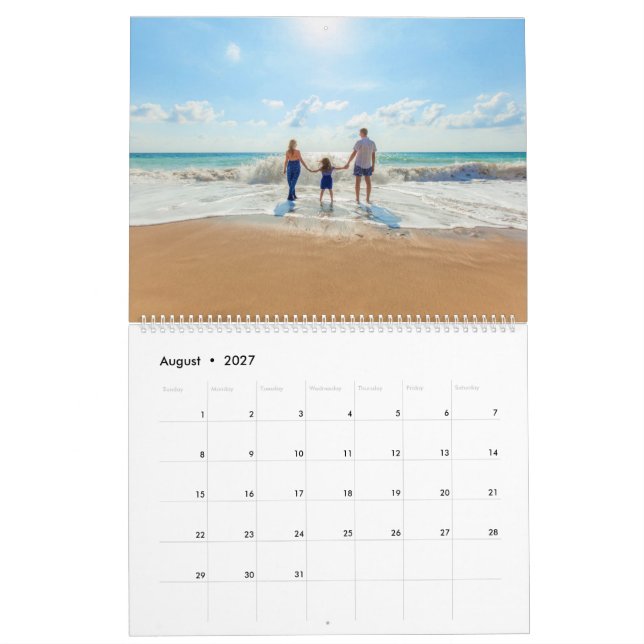 Su regalo de calendario fotográfico con texto Pers (Aug 2027)