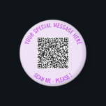 Su regalo de imán personalizado de análisis de cód<br><div class="desc">Elija Colores y fuente - Imán con su información especial de código QR y texto Personalizado Regalo de imanes modernos personalizados - Añadir su código QR - Imagen o logotipo - foto / Texto - Nombre u otra información / mensaje - Redimensionar y mover o quitar / añadir elementos -...</div>