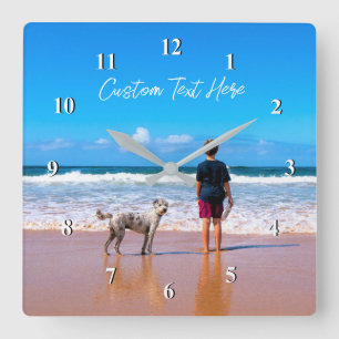 Su regalo de reloj de pared de fotos con nombre de