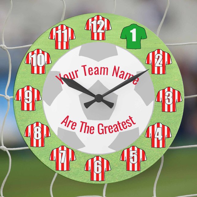 Su reloj de fútbol nombre equipo - Camisetas rojos (Subido por el creador)