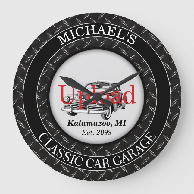 Su reloj de pared de carga de fotos clásicas de co (Anverso)