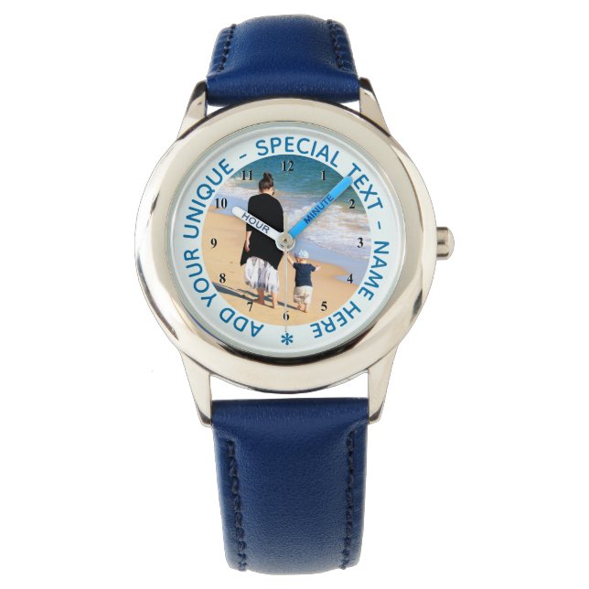 Su reloj fotográfico y el regalo personalizado de  (Anverso)