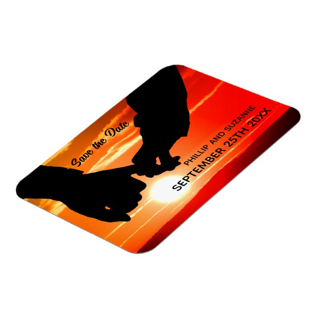 Su romántico Personalizado de fotos salva el imán  (Lado Izquierdo)