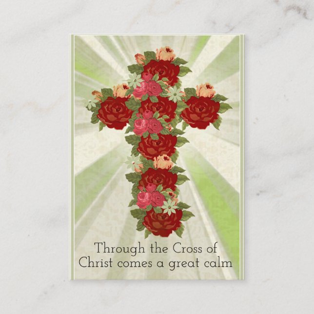 Su sagrada tarjeta de oración cruzada St. Francis  (Anverso)
