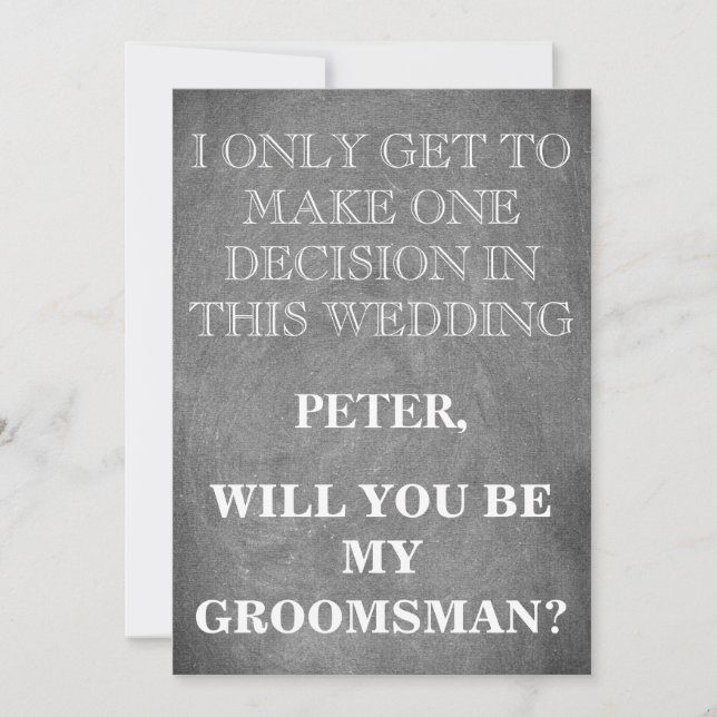 Su servicio como invitación de Groomsman (Anverso)
