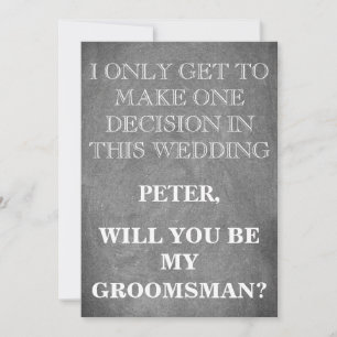 Su servicio como invitación de Groomsman