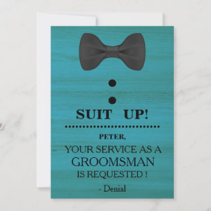 Su servicio como invitación de Groomsman
