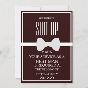 Su servicio como mejor invitación para hombre
