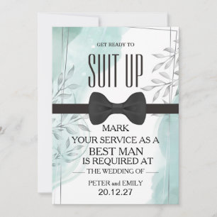 Su servicio como mejor invitación para hombre