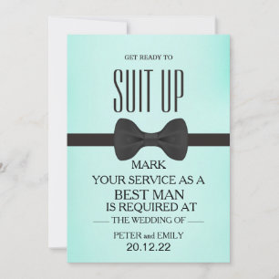 Su servicio como mejor invitación para hombre