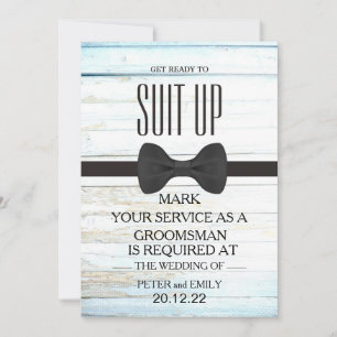 Su servicio como una invitación de Groomsman