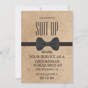 Su servicio como una invitación de Groomsman