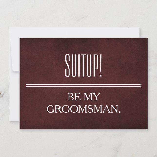 Su servicio como una invitación de Groomsman (Anverso)