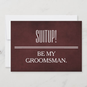 Su servicio como una invitación de Groomsman