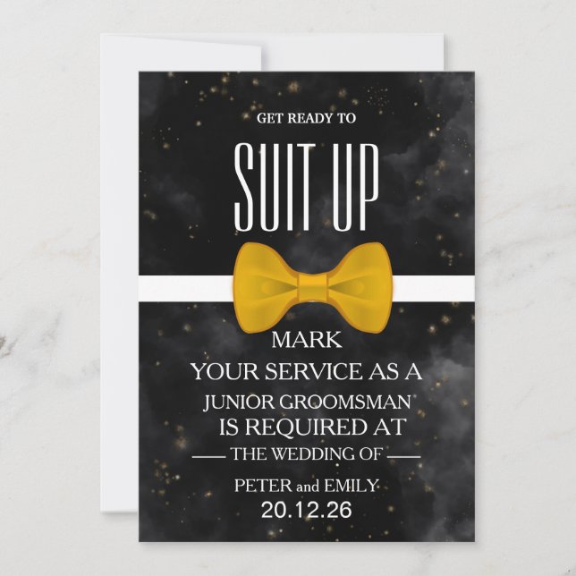 Su servicio como una invitación de Groomsman (Anverso)