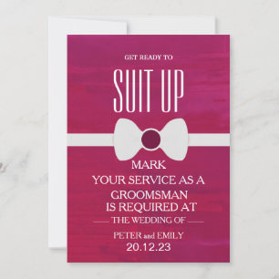 Su servicio como una invitación de Groomsman