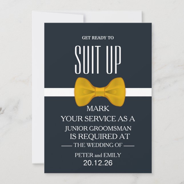 Su servicio como una invitación de Groomsman (Anverso)