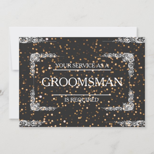 Su servicio se solicita como invitación de Groomsm (Anverso)