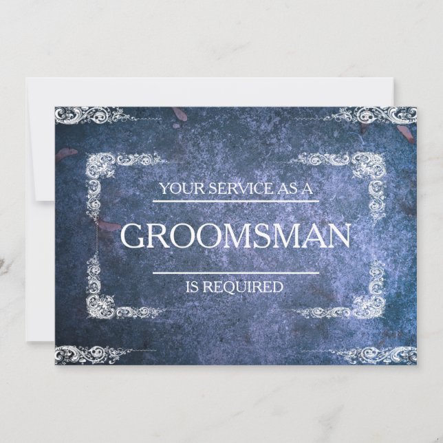Su servicio se solicita como invitación de Groomsm (Anverso)