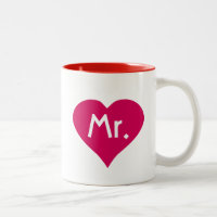 Su Sr. Mug en corazón rojo - Sr. y señora tazas