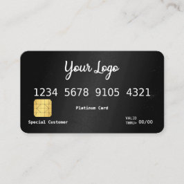 Su tarjeta de crédito Black Confetti con logotipo