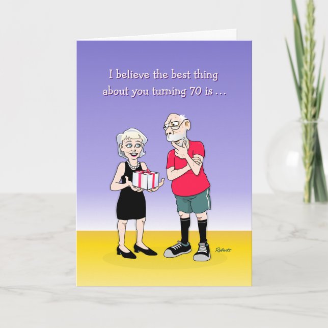 Su tarjeta de cumpleaños número 70 (Anverso)