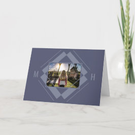 SU tarjeta de felicitación geométrica de foto y mo