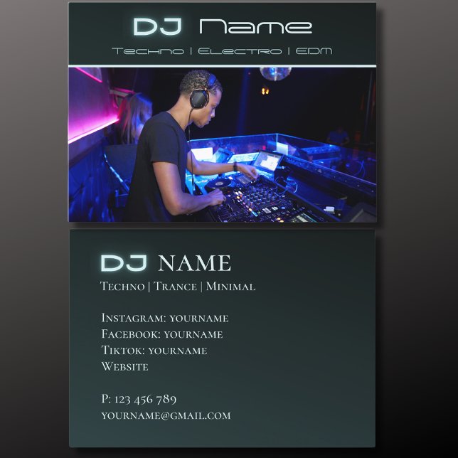 Su tarjeta de presentación para DJ de música de fo (Subido por el creador)