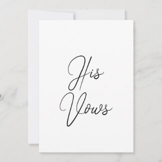 Su tarjeta de promesa | Folleto de votos de boda p