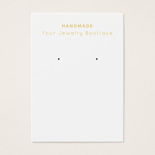 Su tarjeta de visita de empresa hecha a mano (Frente)