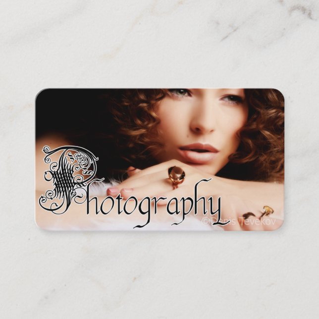 Su tarjeta de visita fotográfica (Anverso)