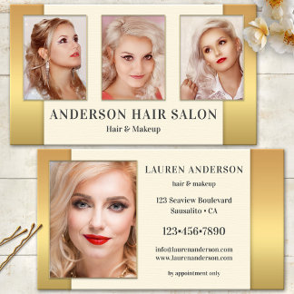 Su tarjeta de visita Gold Hair Beauty