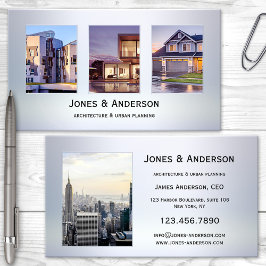 Su tarjeta de visita Metallic Portfolio de 4 fotos